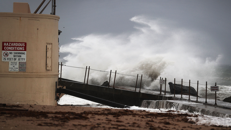 Waves crash ashore as Hurricane Matthew approaches the area on October 6, 2016 in Singer Island, Florida. The hurricane is expected to make landfall sometime this evening or early in the morning as a possible Category 4 storm. (Image: Getty)
